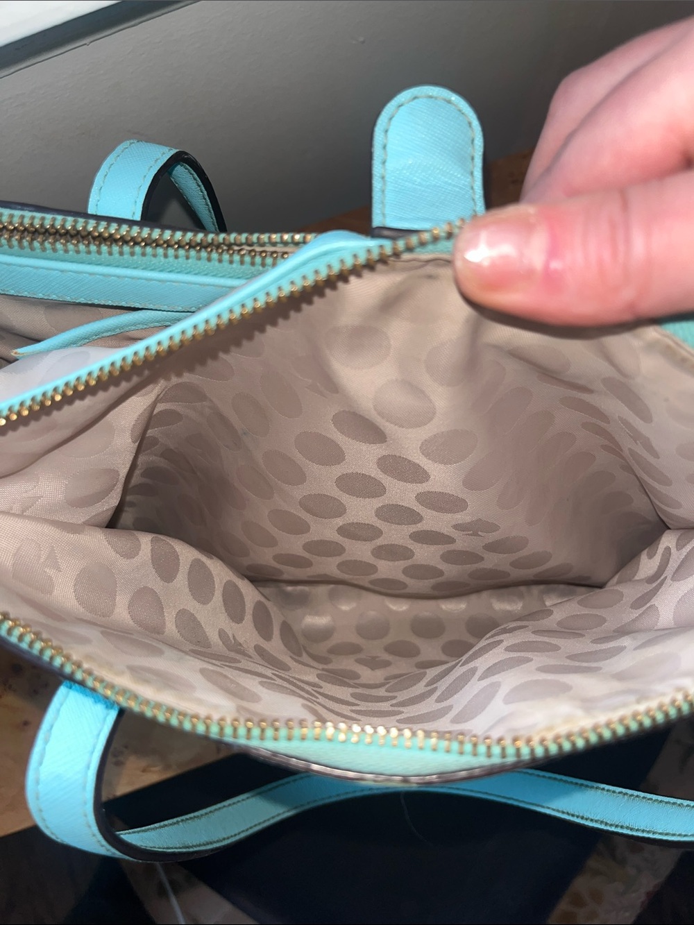 kate spade Light robin’s egg Blue medium Structured Tote saffiano leather - Picture 15 of 16